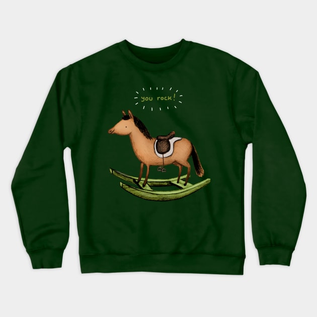 Rocking Horse Crewneck Sweatshirt by Sophie Corrigan